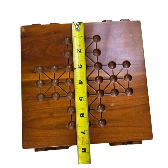 Vtg Berea College Kentucky Handcrafted Wooden Chinese Checkers Board Game 8x8 - Picture 12 of 12